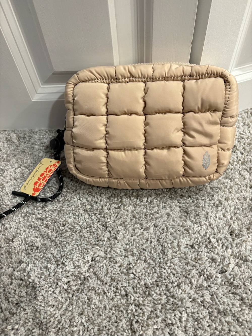 FP Movement Quilted Mini Case NWT -Beige Tan